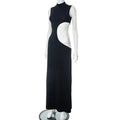 Hollow Out Sleeveless High Waist Bodycon Evening Maxi Dress