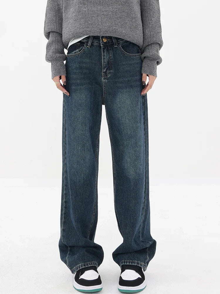 Fashion Street Wide Leg Denim Style Jean
