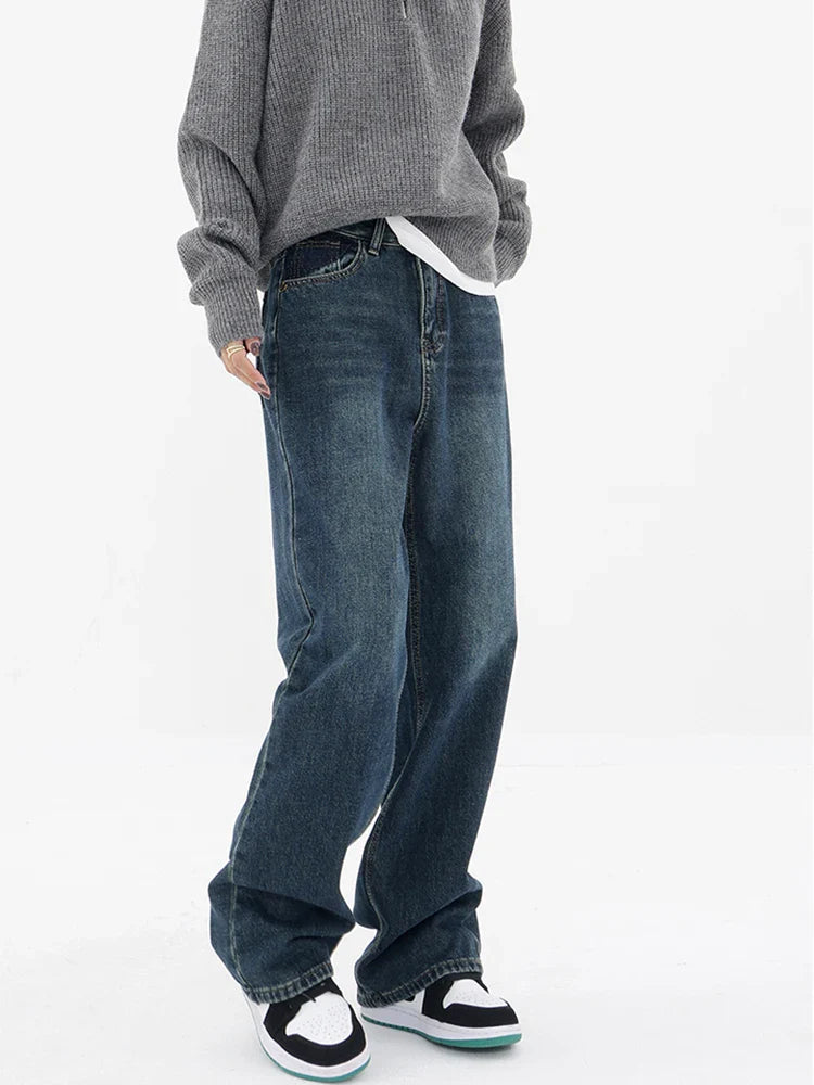 Fashion Street Wide Leg Denim Style Jean