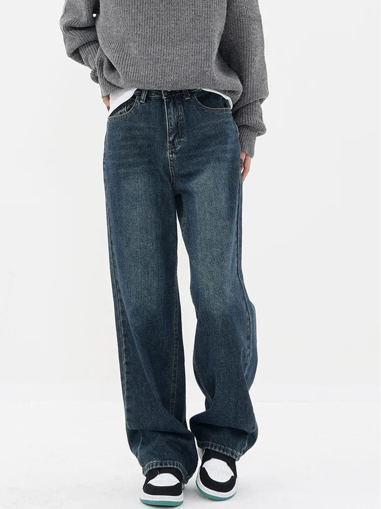 Fashion Street Wide Leg Denim Style Jean