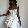 Boho Corset Sexy Strap Summer Party Mini Dress