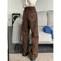 Brown High Waist Vintage Straight Jean