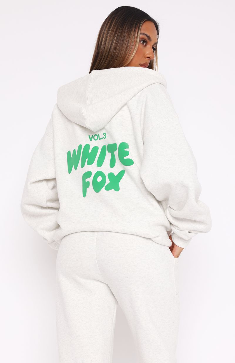 Offstage Zip Front Glacier Grey Hoodie