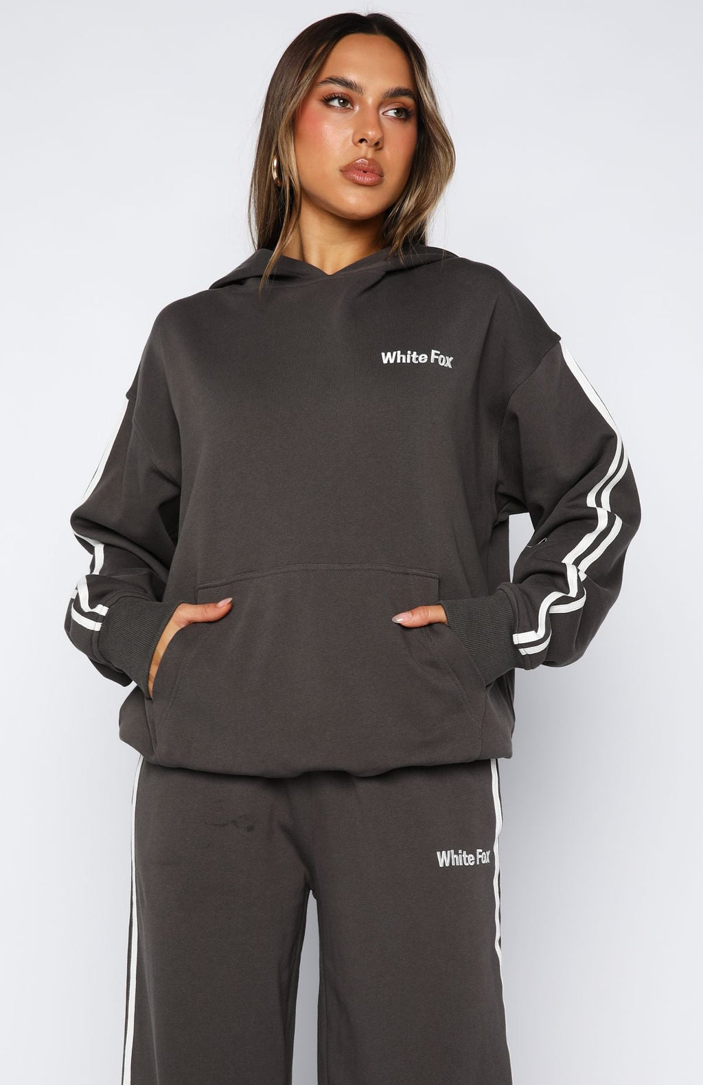 Star Student Oversized Charcoal Hoodie