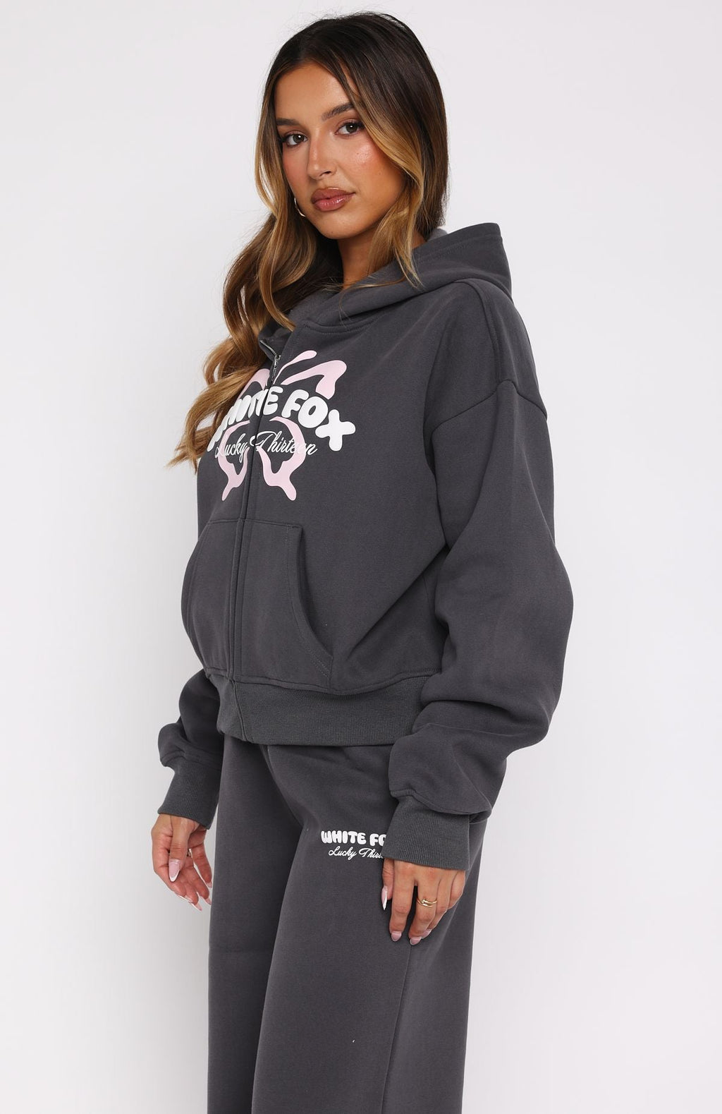 Lucky Thirteen Audrina Boxy Volcanic Hoodie
