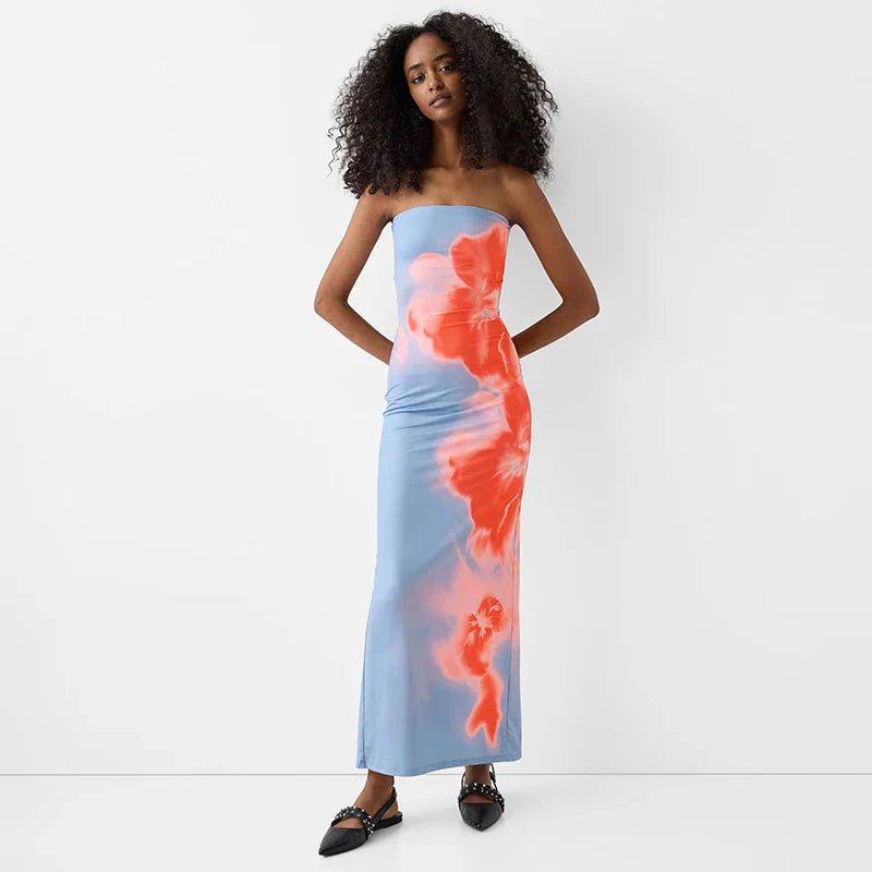 Vibrant Playful Chic Stretchy Sensational Maxi Dress