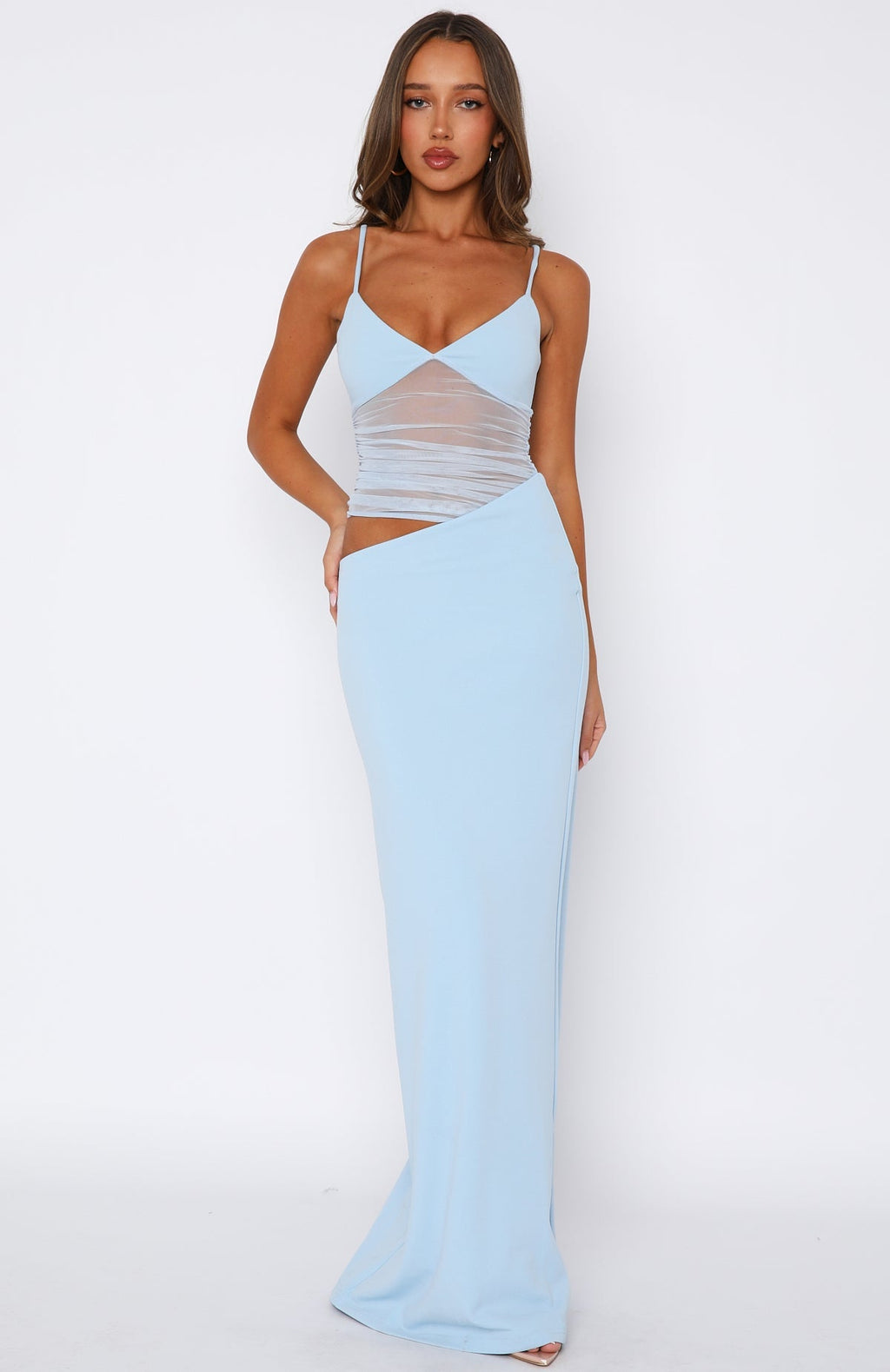 Call Me Up Blue Maxi Dress