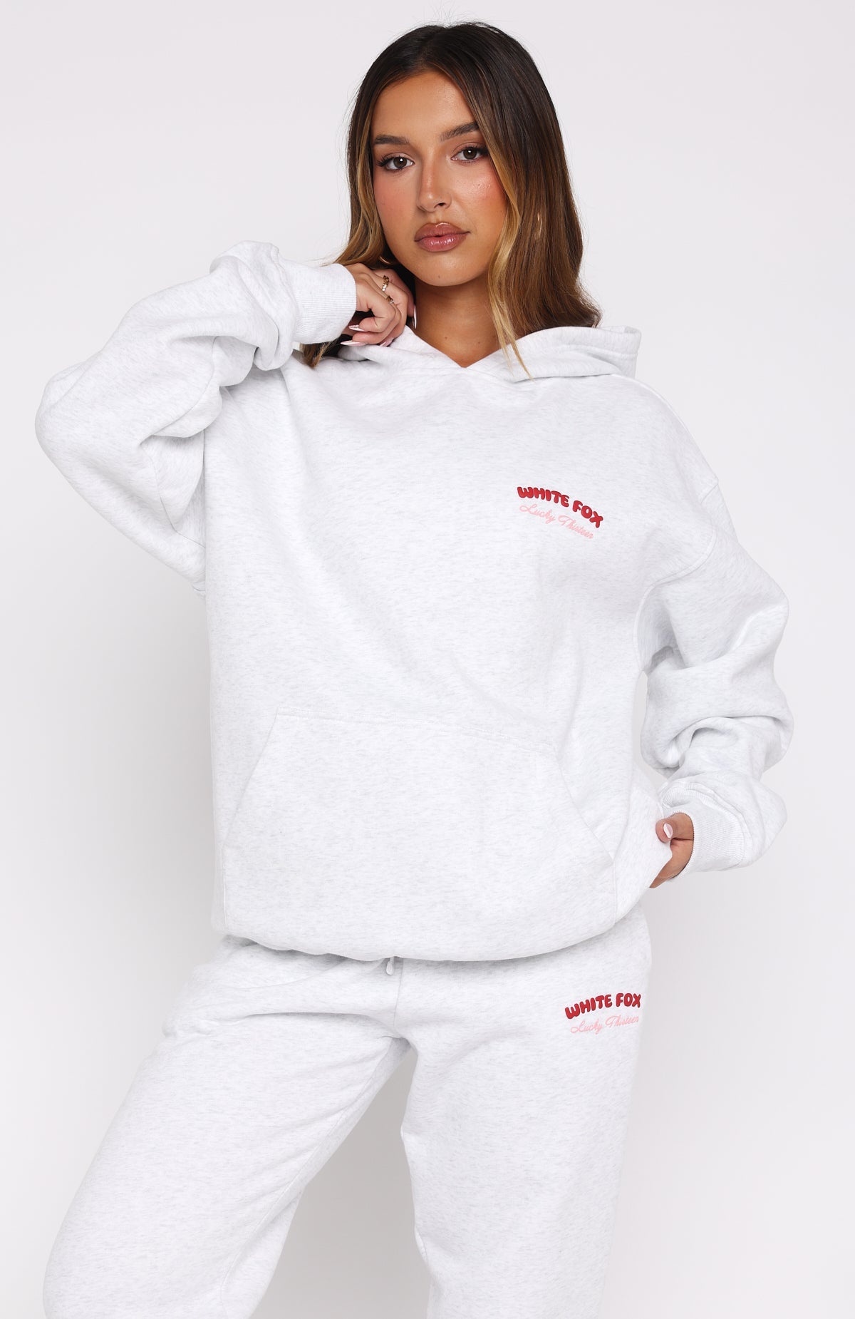 Lucky Thirteen Cheyenne Oversized Grey Marle Hoodie