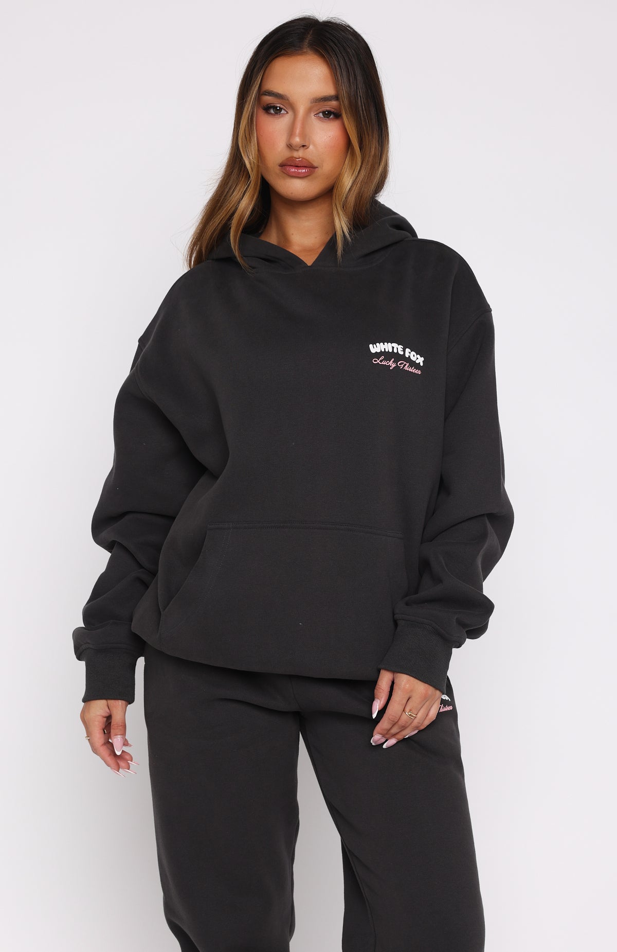 Lucky Thirteen Cheyenne Oversized Charcoal Hoodie
