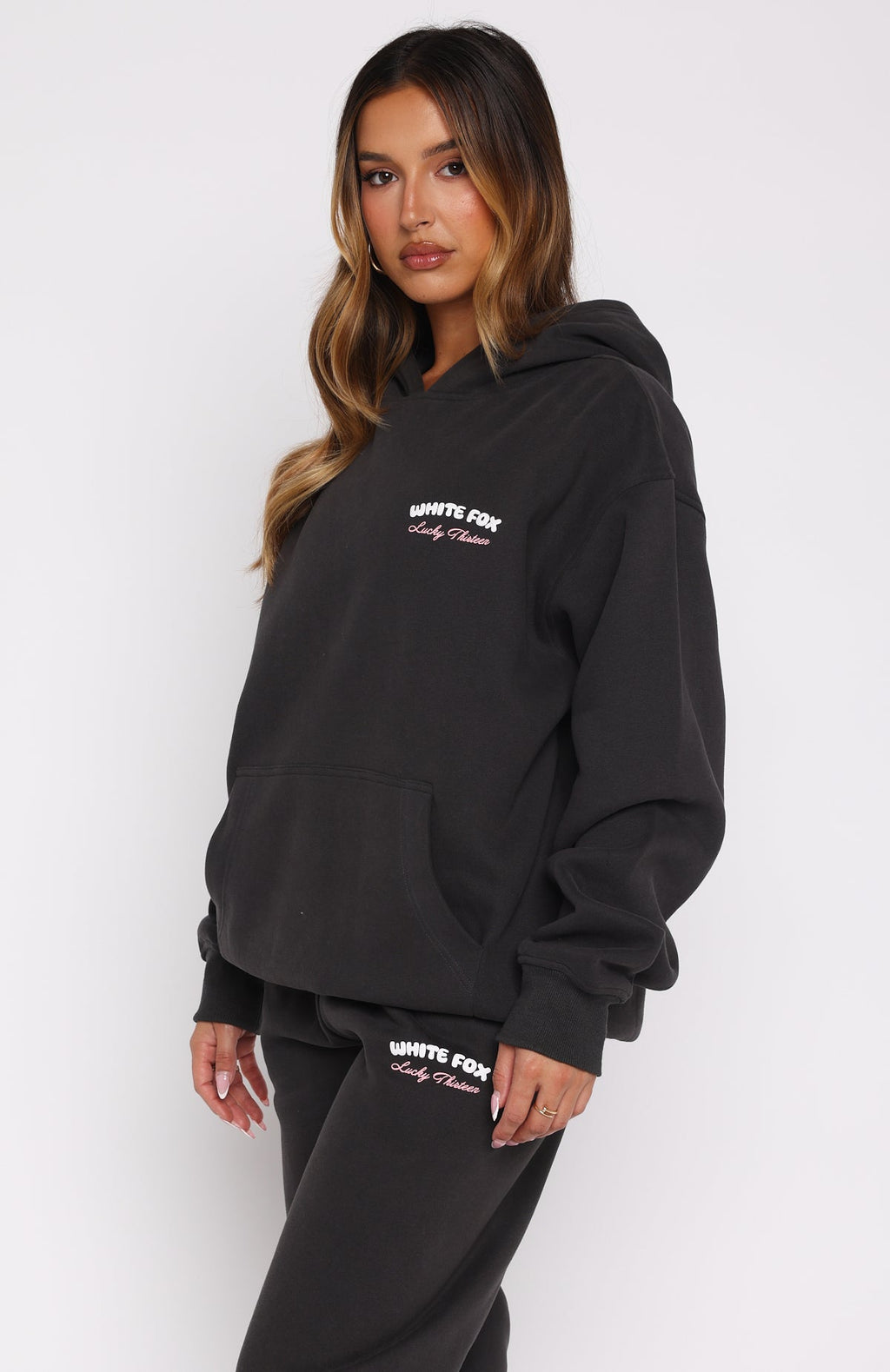 Lucky Thirteen Cheyenne Oversized Charcoal Hoodie