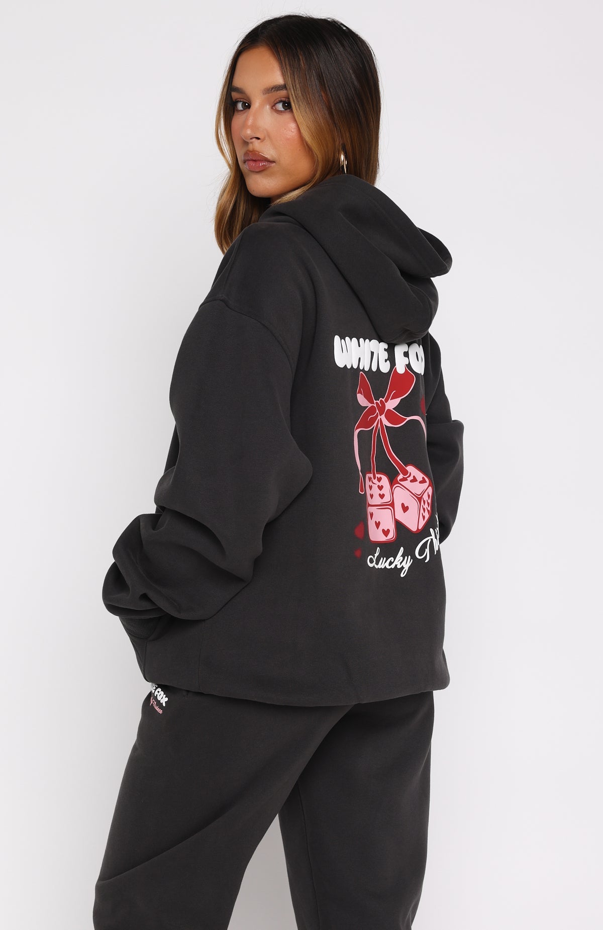 Lucky Thirteen Cheyenne Oversized Charcoal Hoodie