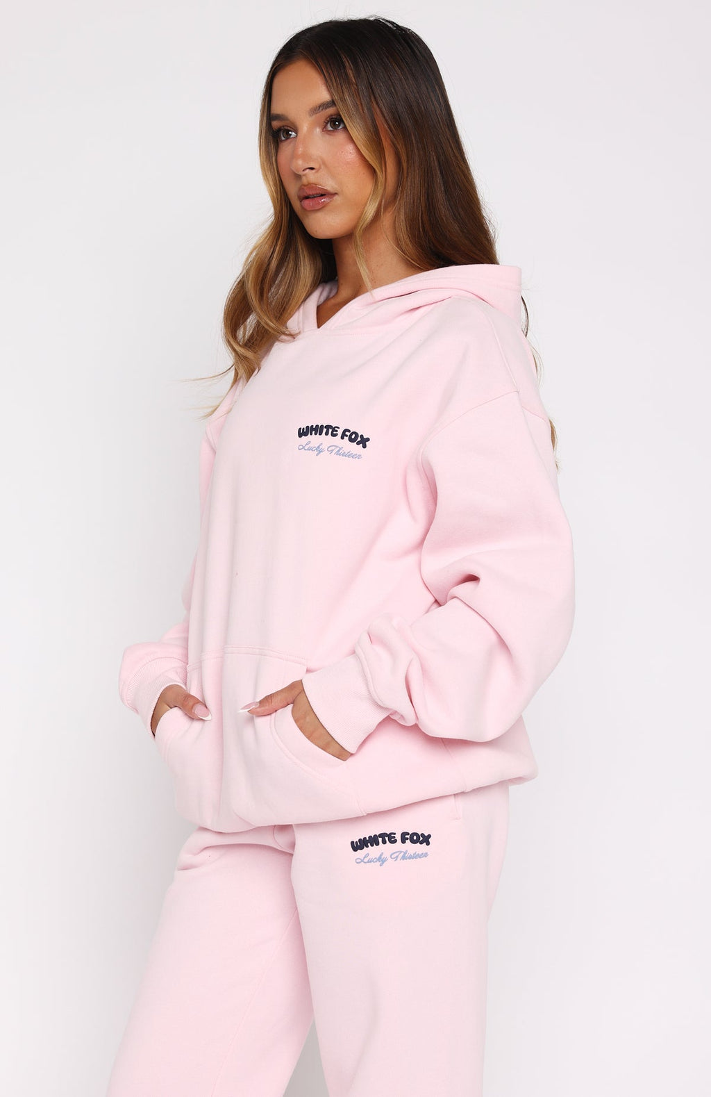 Lucky Thirteen Cheyenne Oversized Soft Pink Hoodie