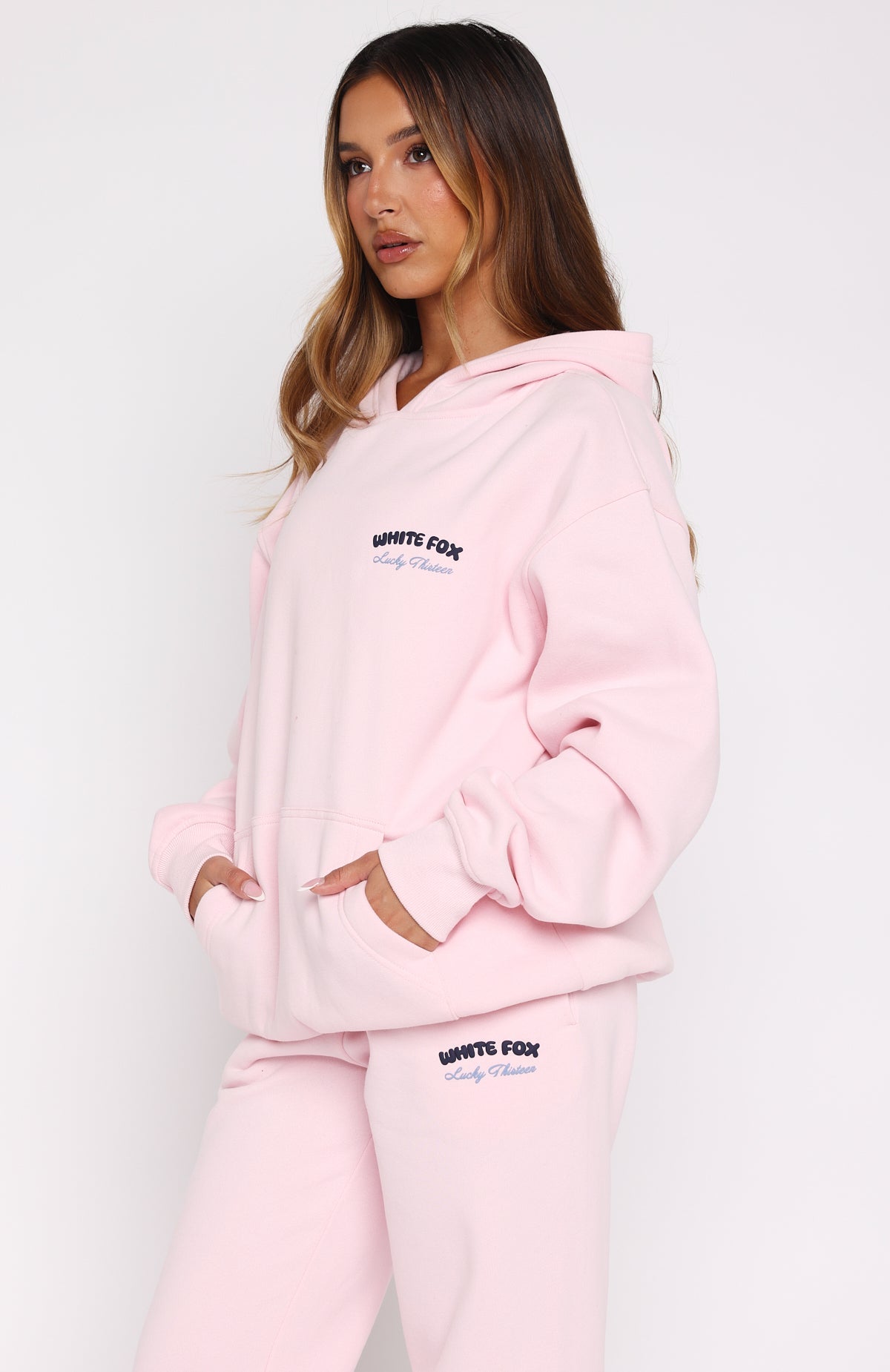 Lucky Thirteen Cheyenne Oversized Soft Pink Hoodie