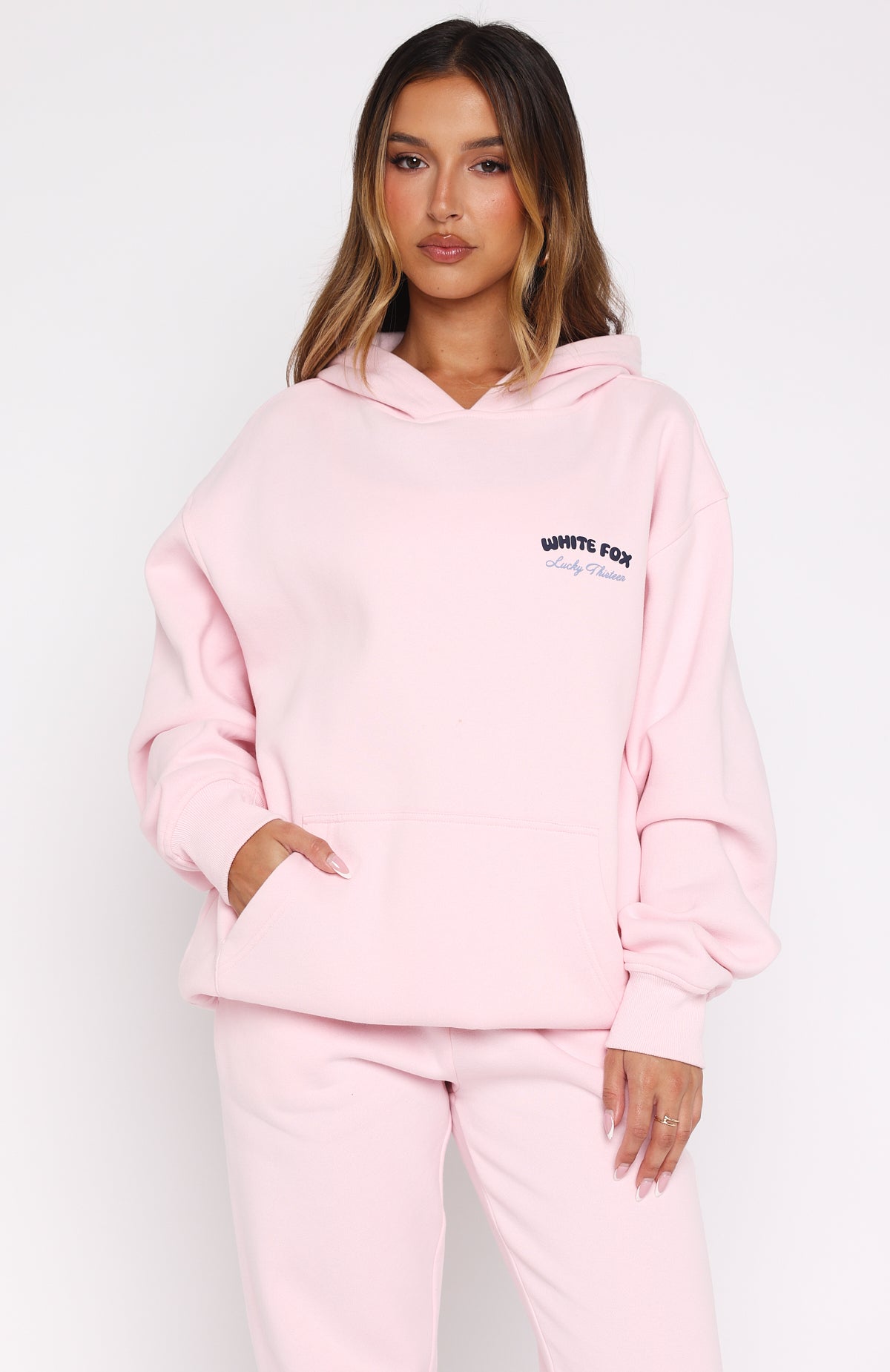Lucky Thirteen Cheyenne Oversized Soft Pink Hoodie