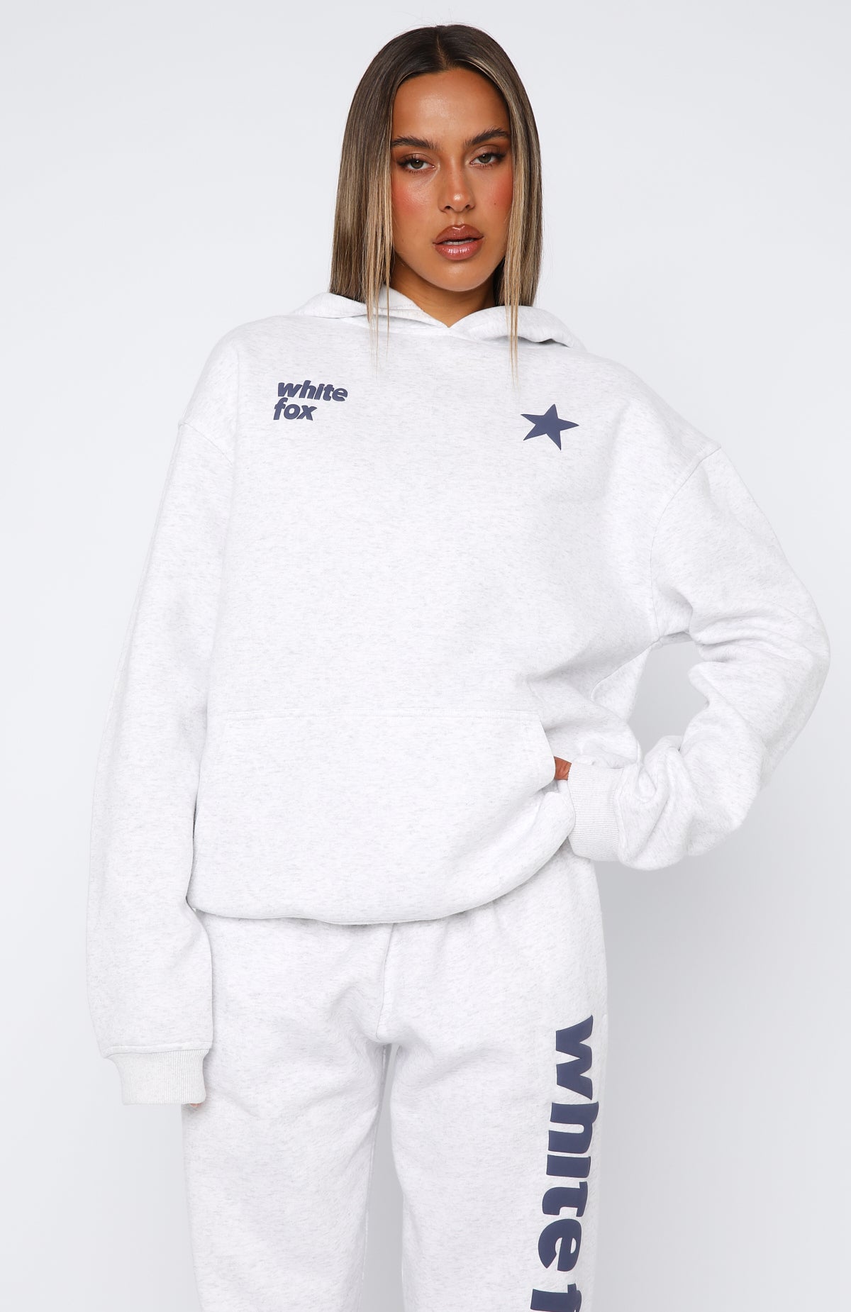 From Archives Freya Oversized Grey Marle Hoodie