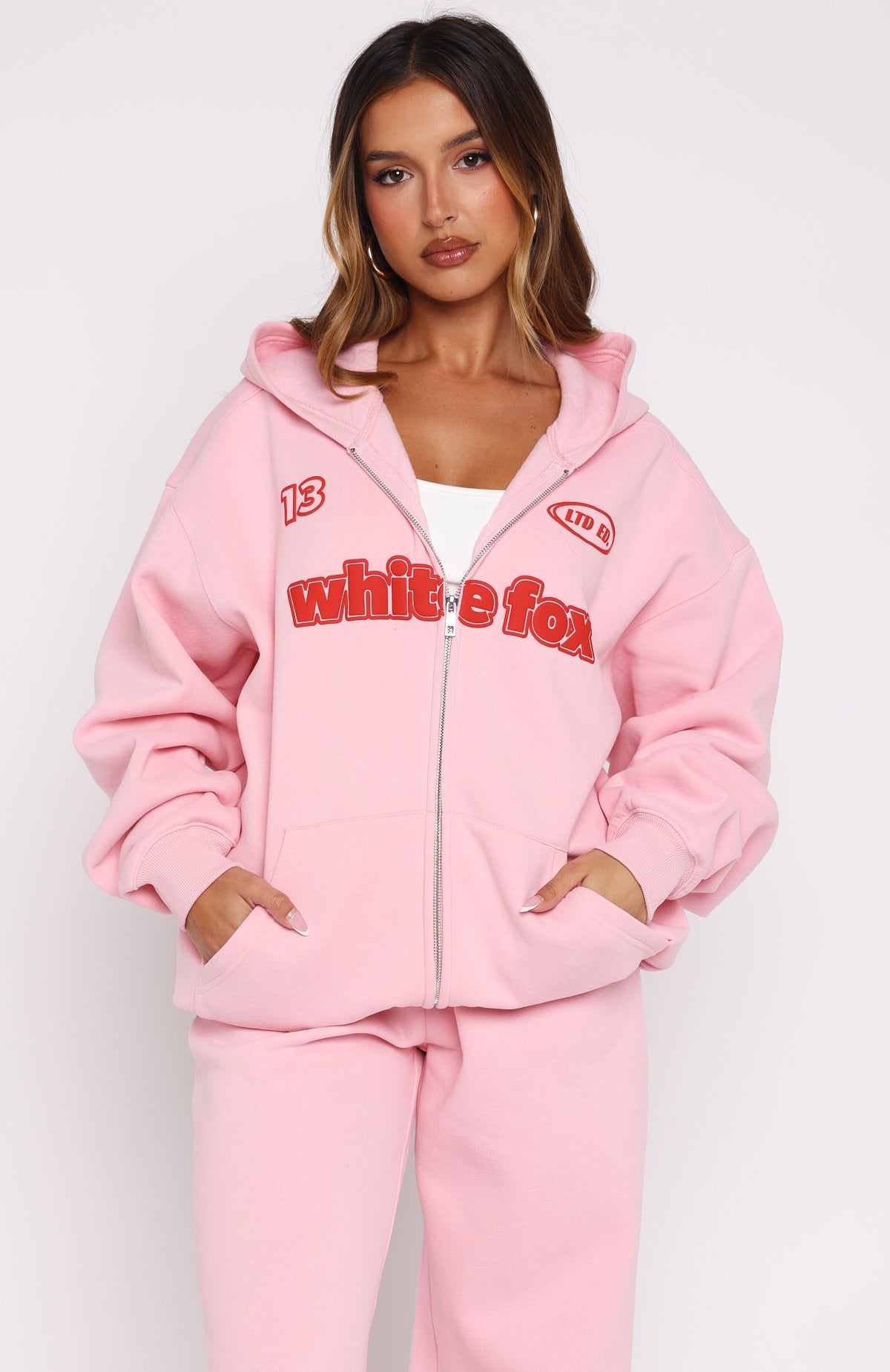 Ready To Go Zip Pink Hoodie