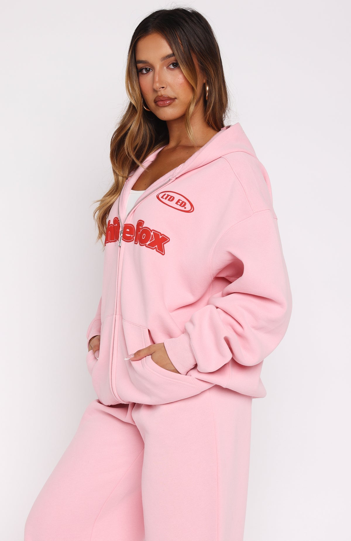 Ready To Go Zip Pink Hoodie