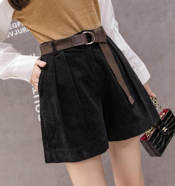 Corduroy High Waist Warm Winter Short