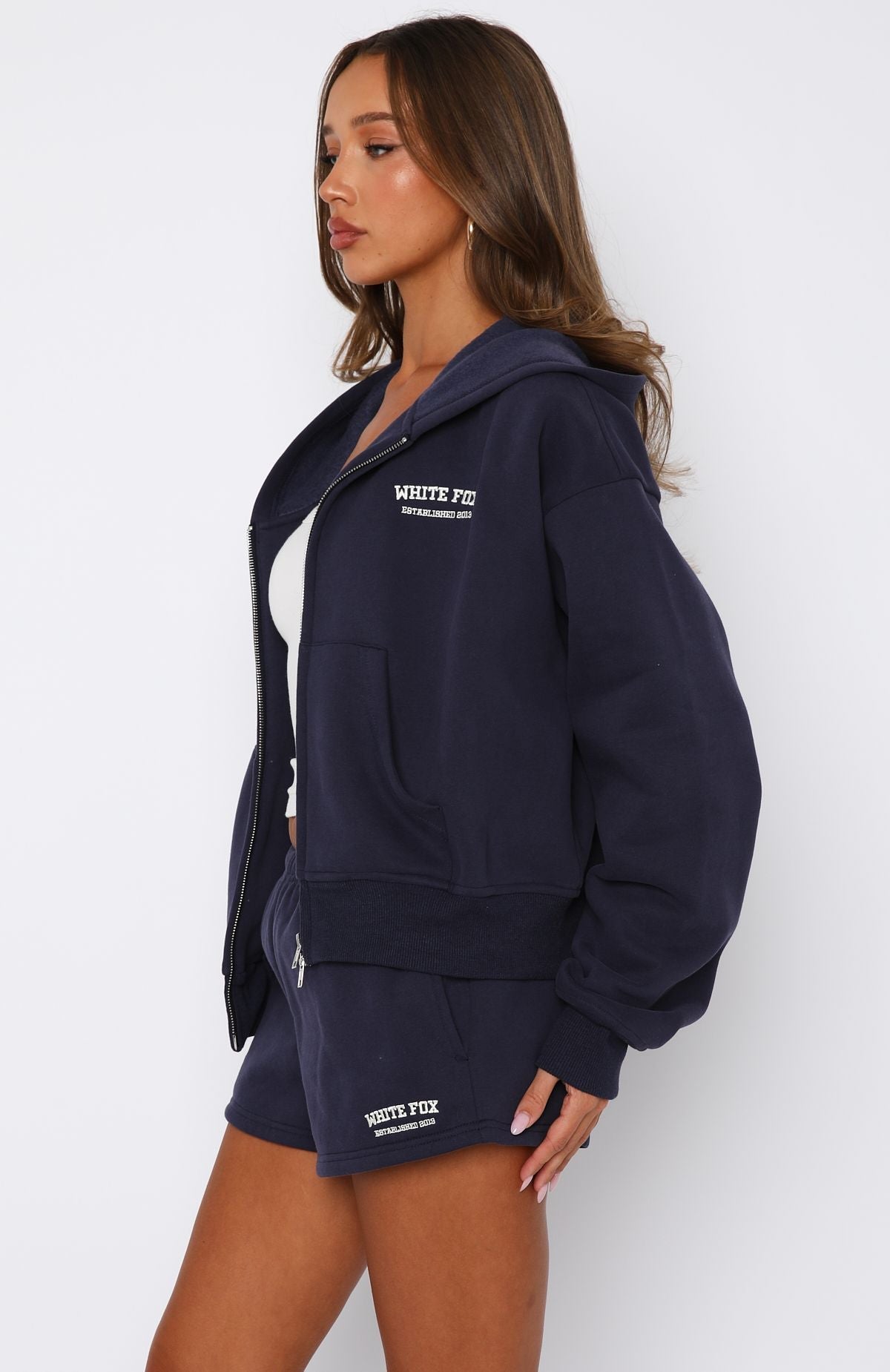 Can’t Miss Boxy Navy Hoodie