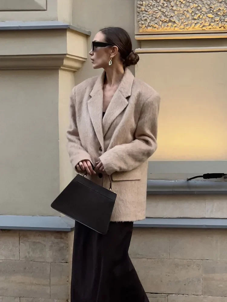 Plain Woolen Mini Coat