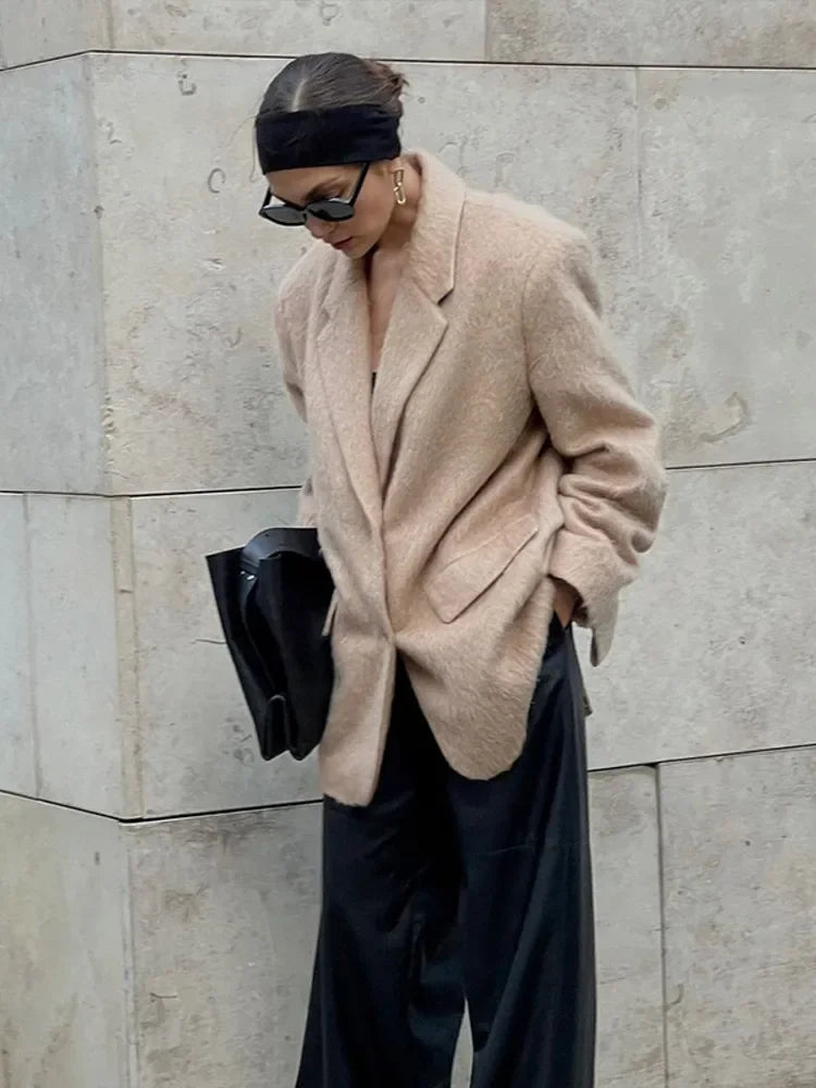Plain Woolen Mini Coat