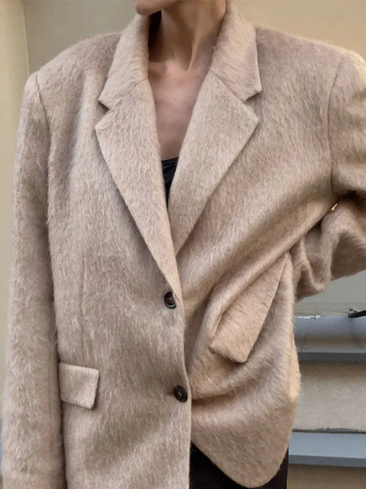Plain Woolen Mini Coat