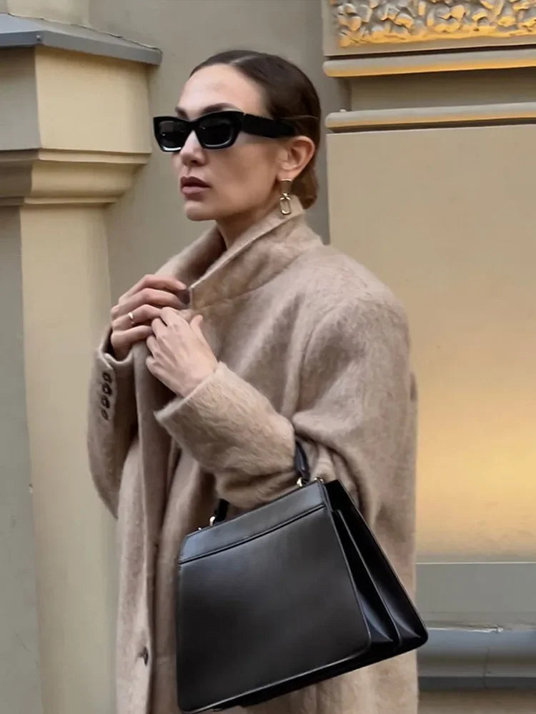 Plain Woolen Mini Coat