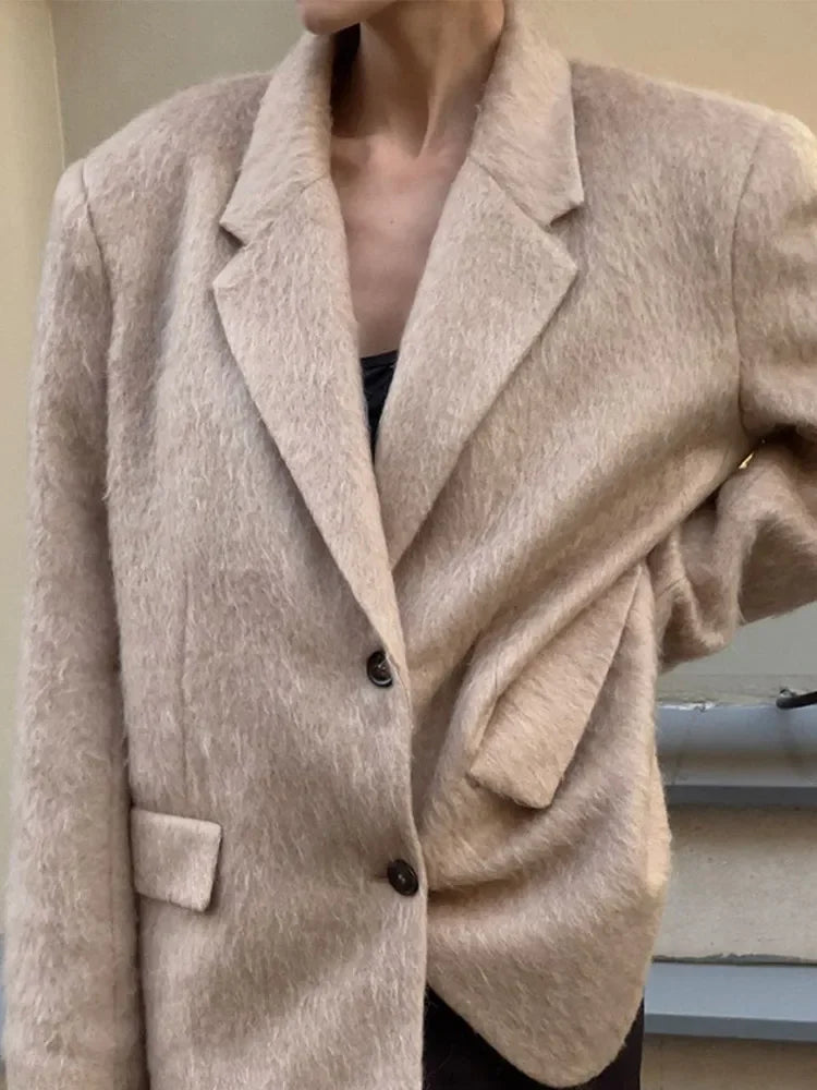 Plain Woolen Mini Coat