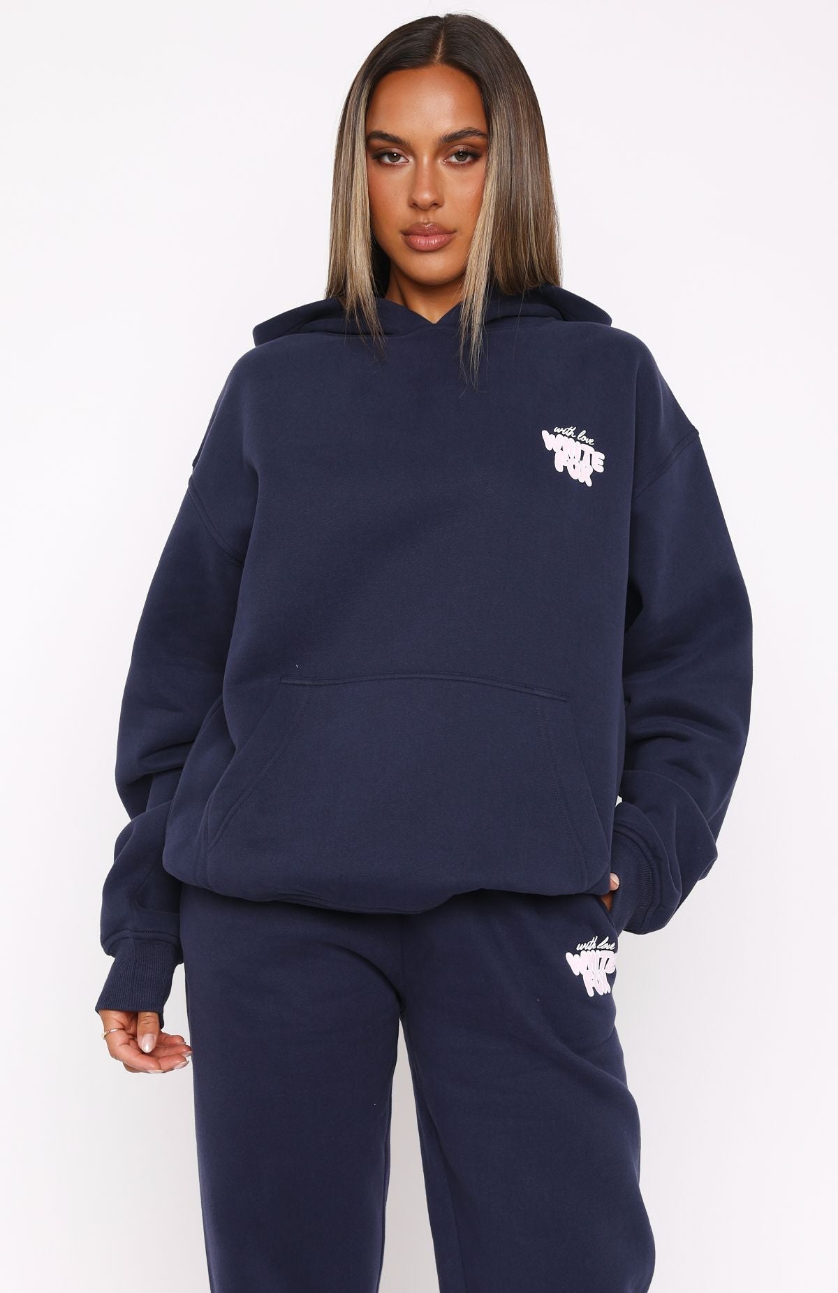 With Love Always Navy Hoodie