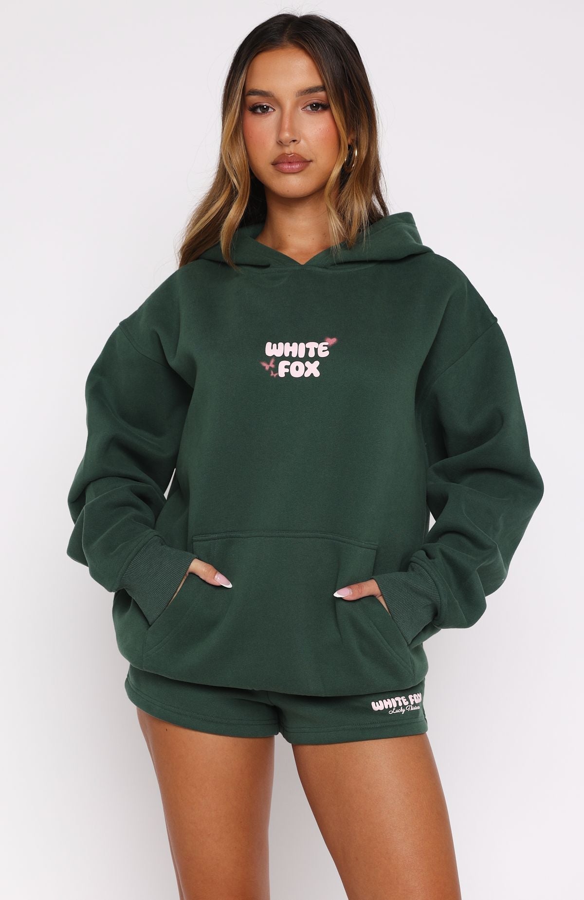 Lucky Thirteen Stephanie Oversized Green Hoodie