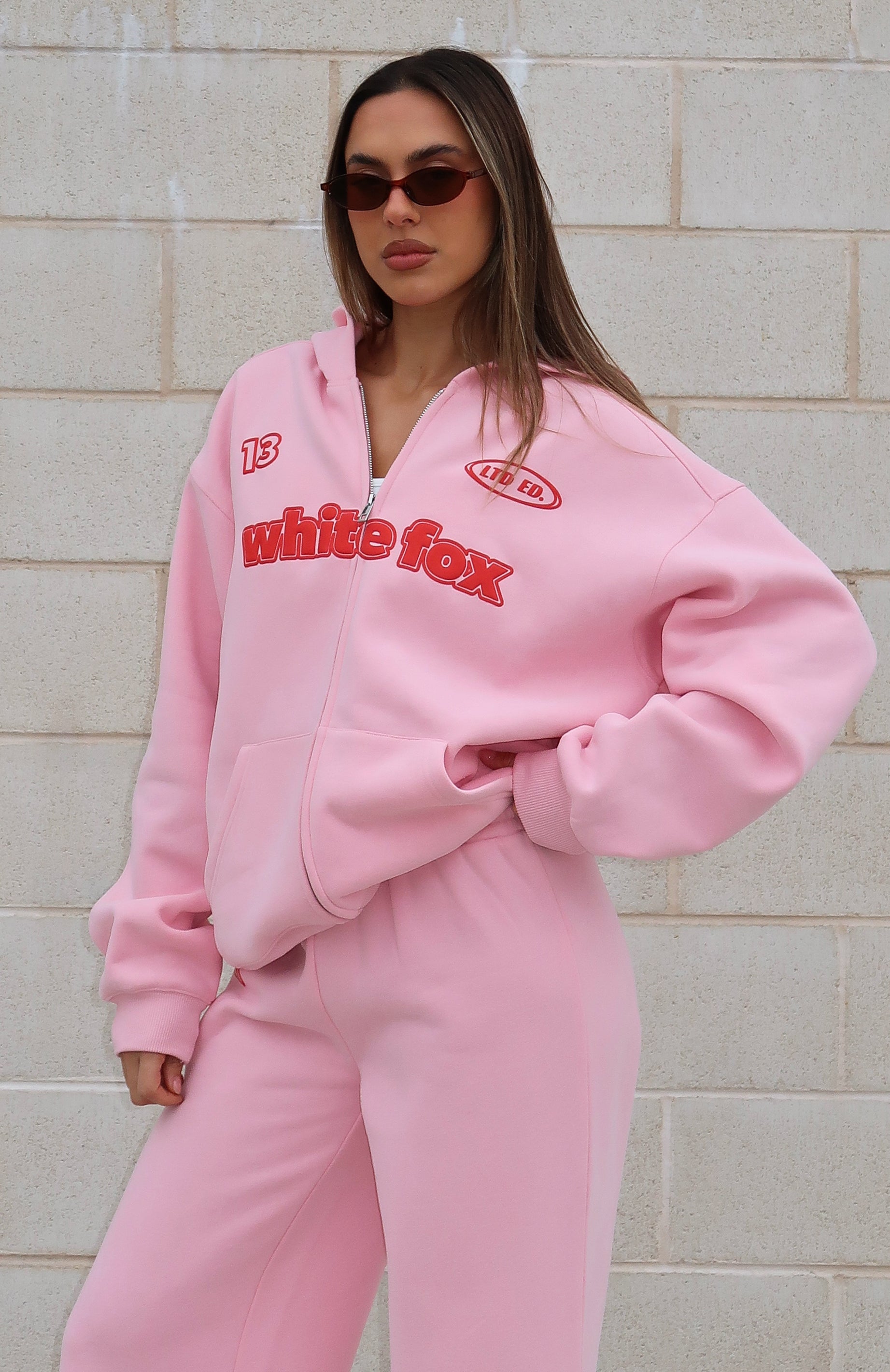 Ready To Go Zip Pink Hoodie