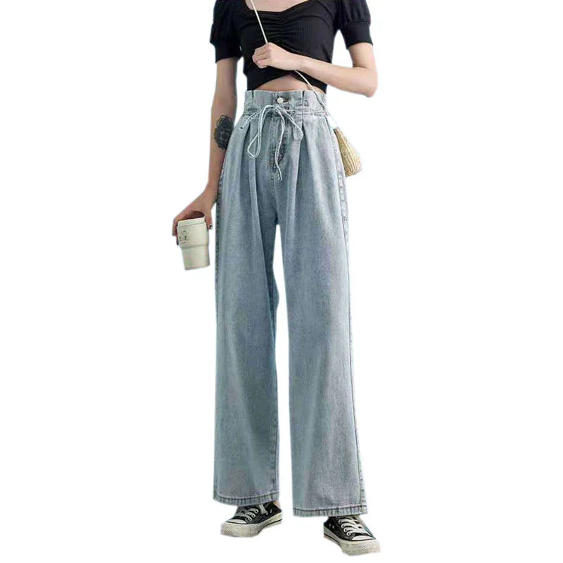 Early Spring Straight High Waist Wide Jean