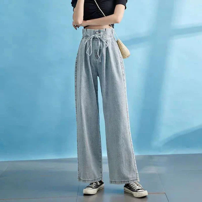 Early Spring Straight High Waist Wide Jean