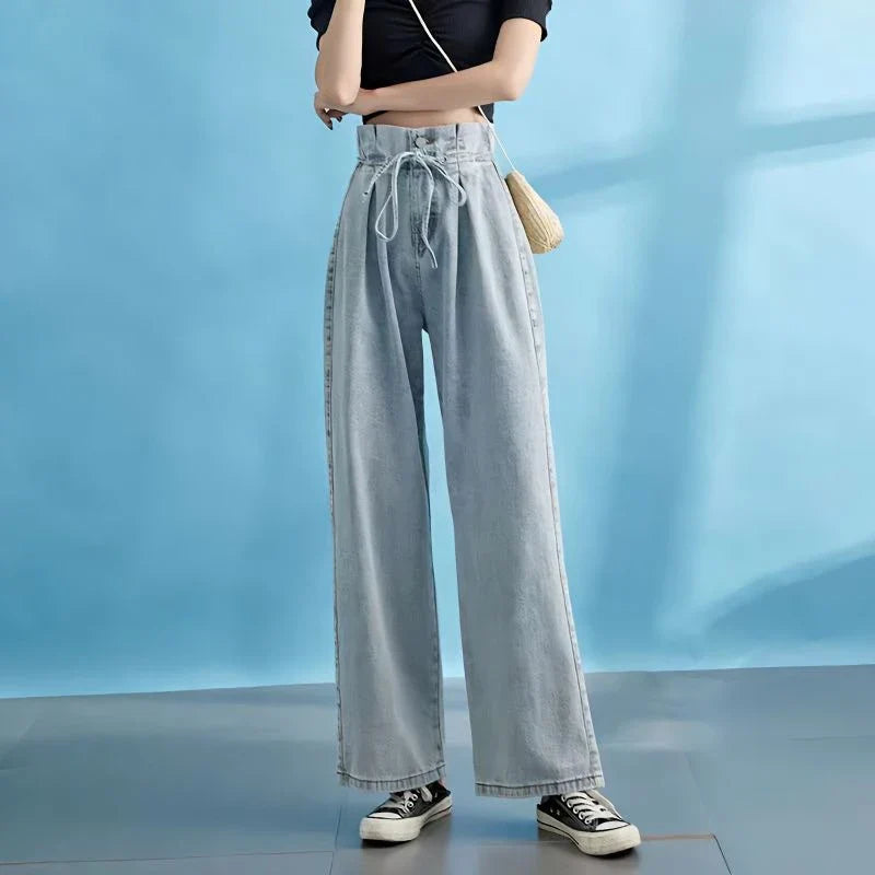 Early Spring Straight High Waist Wide Jean