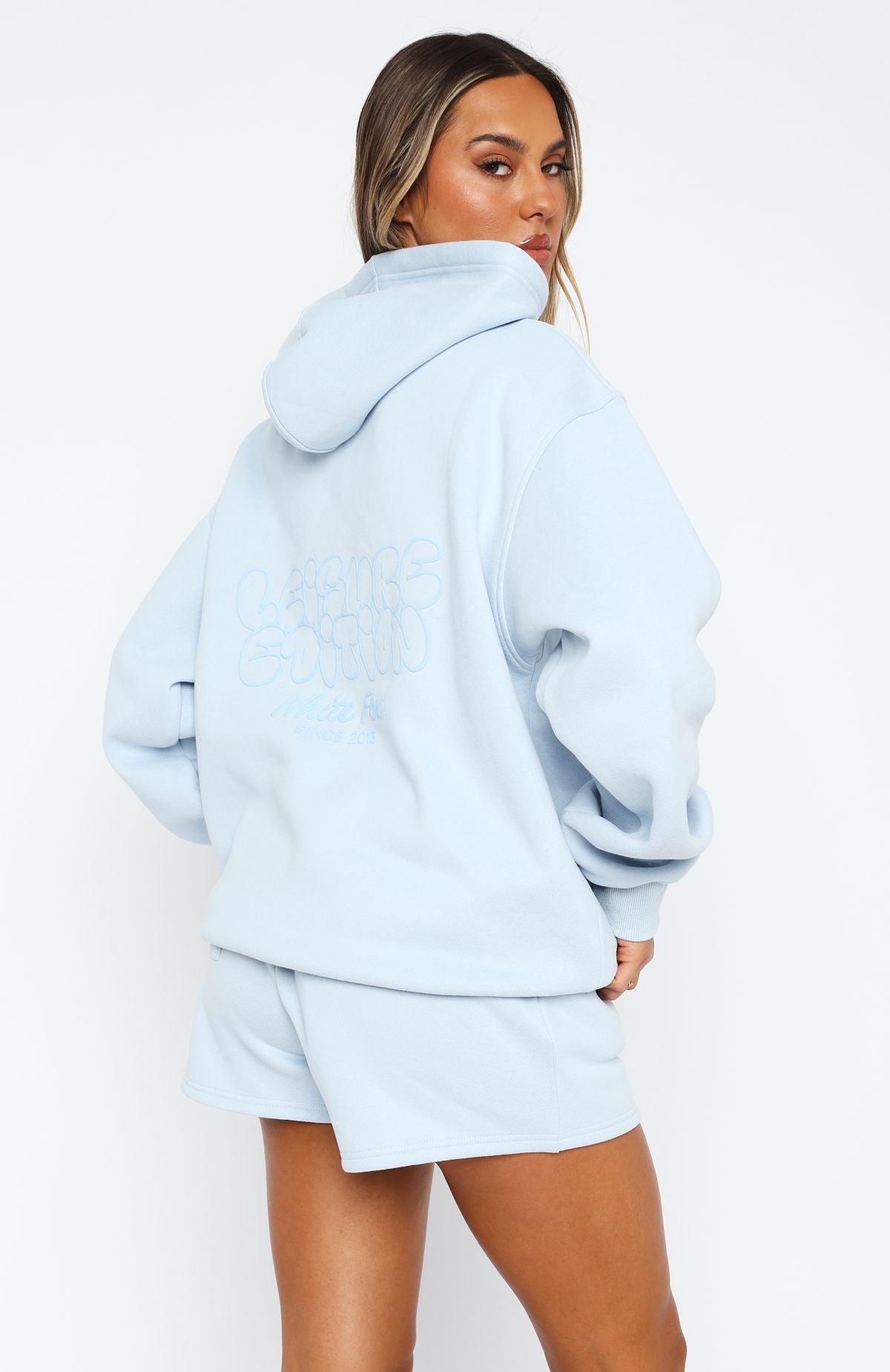 Leisure Edition Oversized Baby Blue Hoodie
