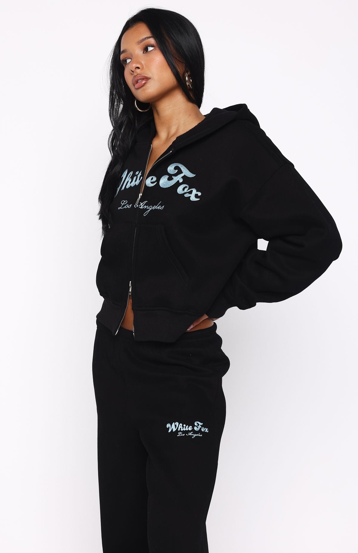 Through Thick Thin Boxy Black Hoodie