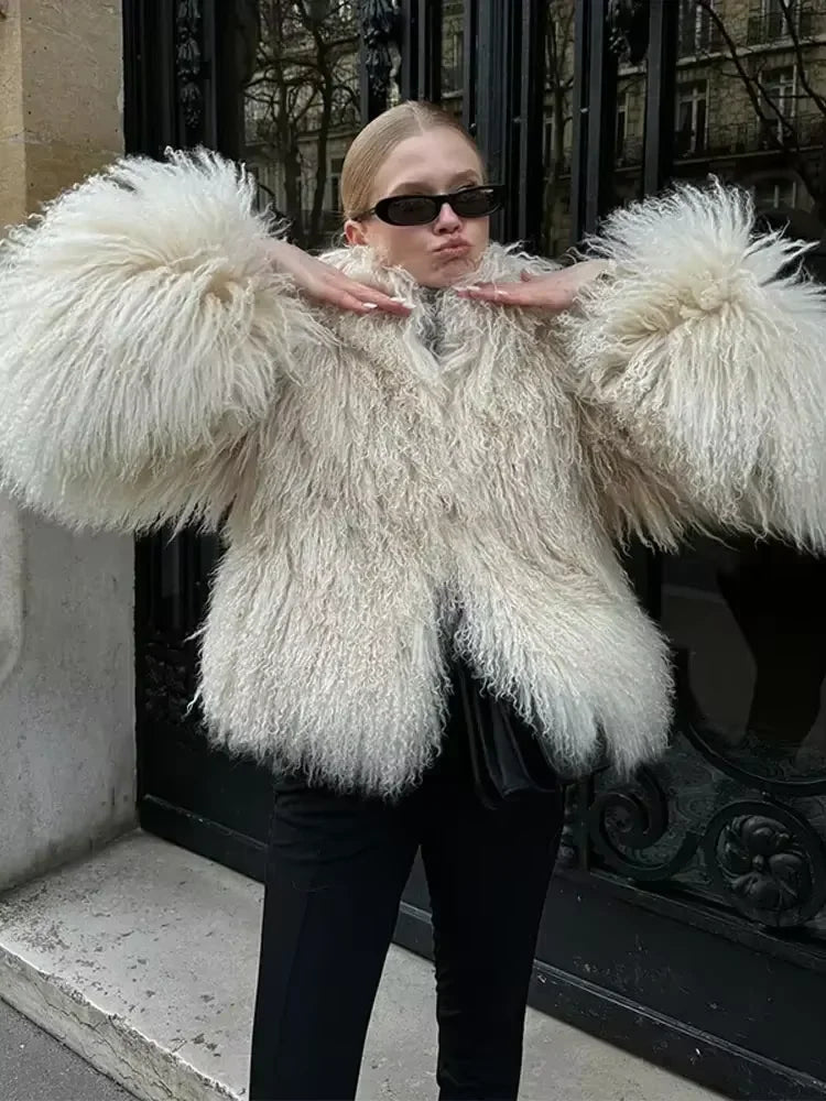 White Short Thick Coat