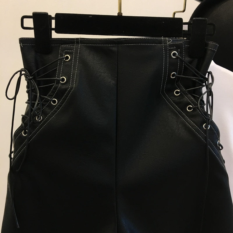 Winter PU Leather Cozy Outer Short