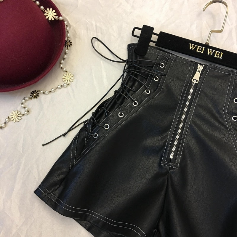 Winter PU Leather Cozy Outer Short
