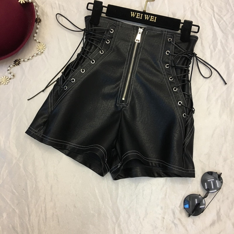 Winter PU Leather Cozy Outer Short