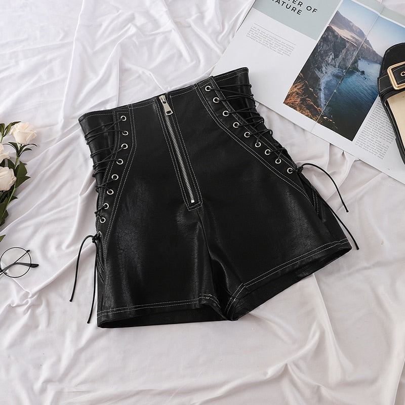 Winter PU Leather Cozy Outer Short