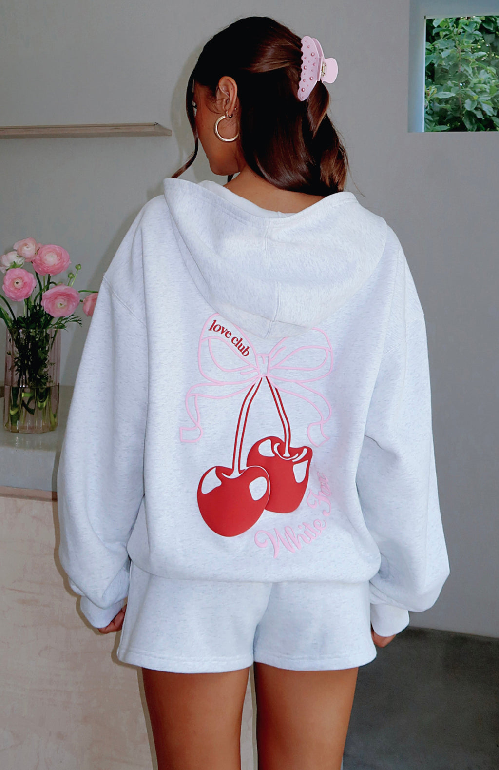 Fell Hard Zip Front Grey Marle Hoodie