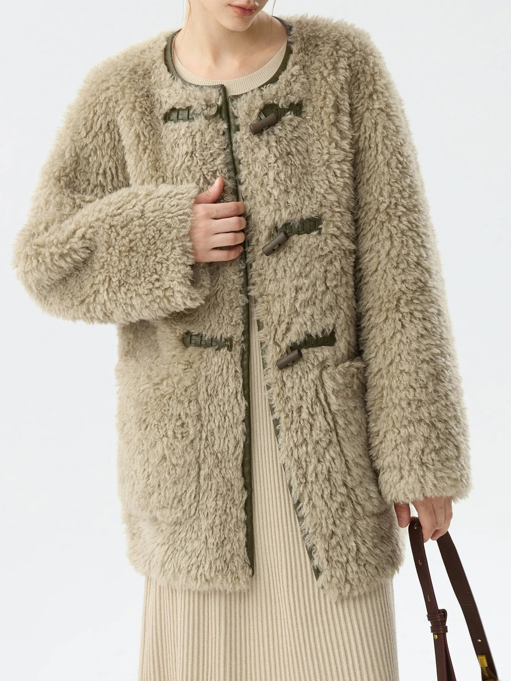 Office Style One-Piece Wool Coat
