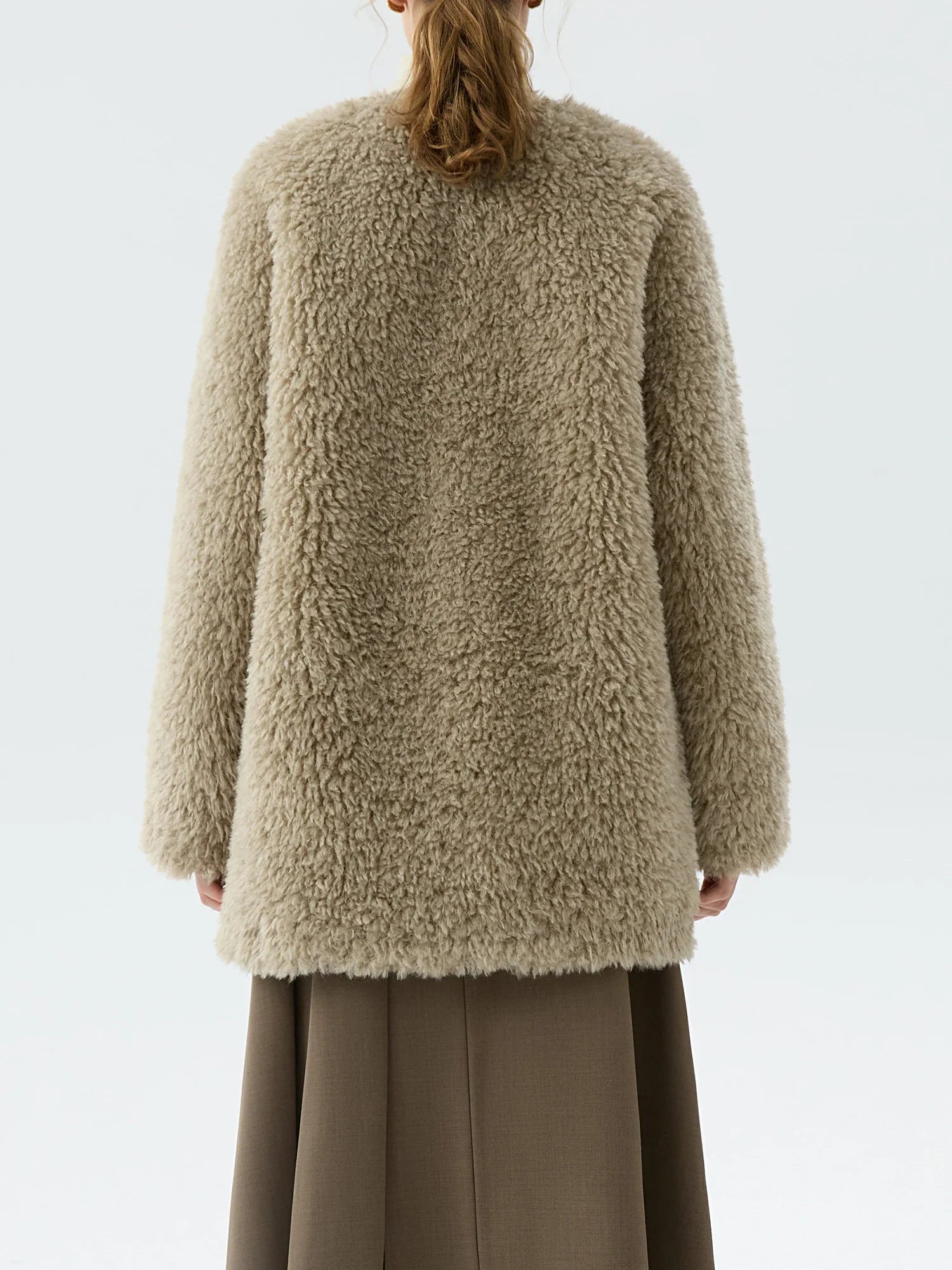 Office Style One-Piece Wool Coat