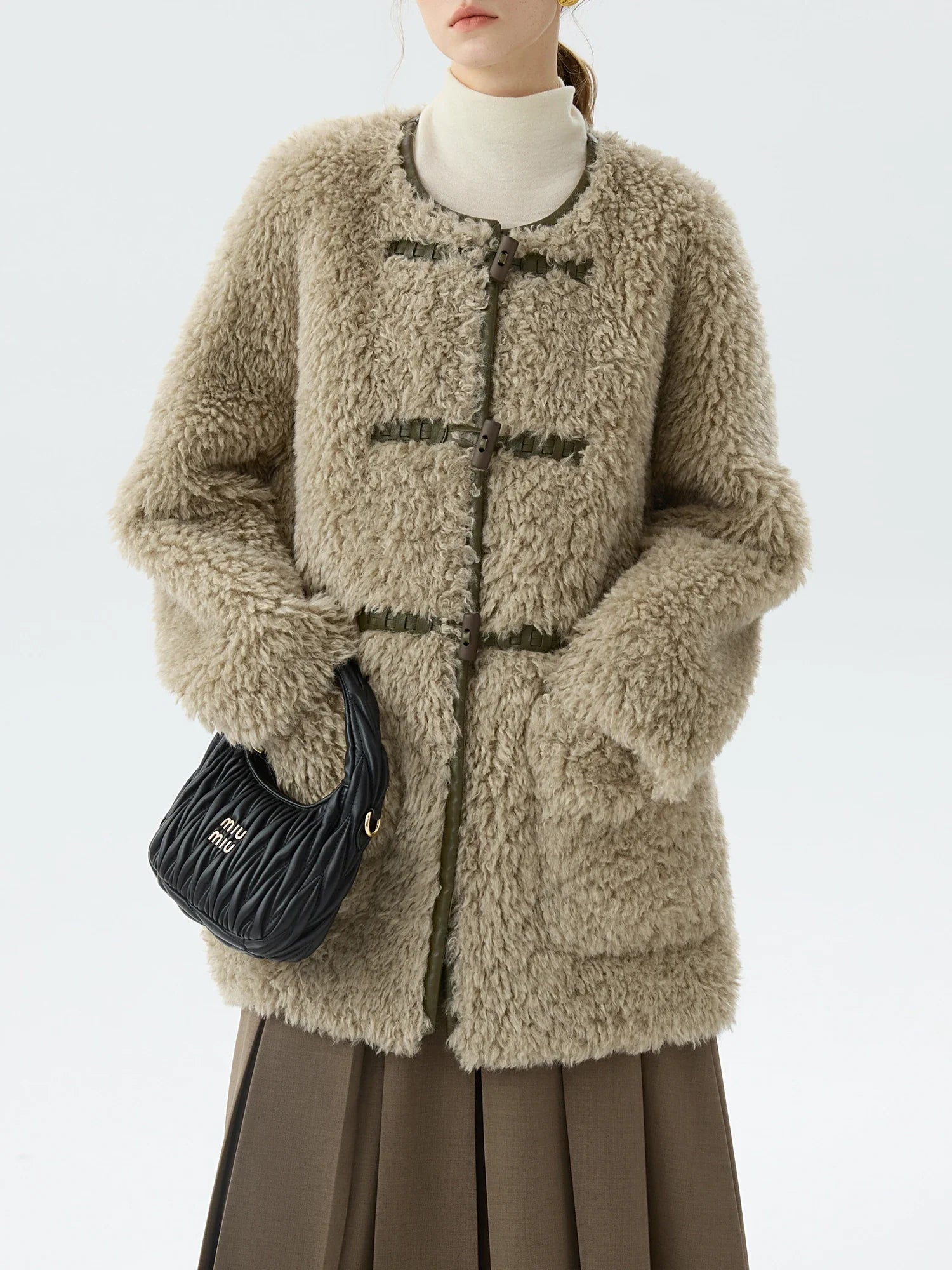 Office Style One-Piece Wool Coat