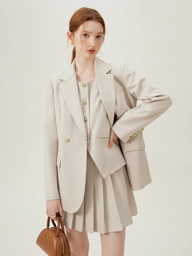 Blazer Vest Skirt Formal Female Mini Dress