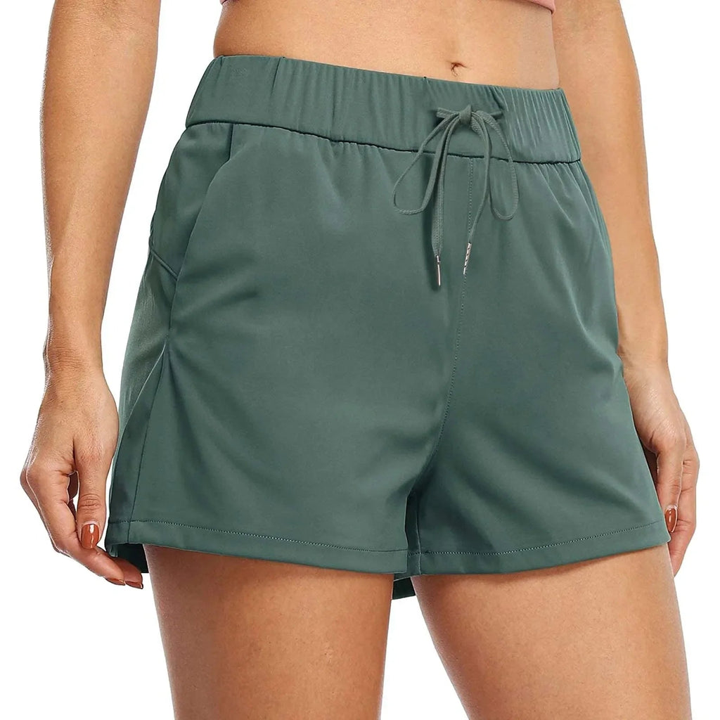 Lace Up Cotton Linen Yoga Fitness Short