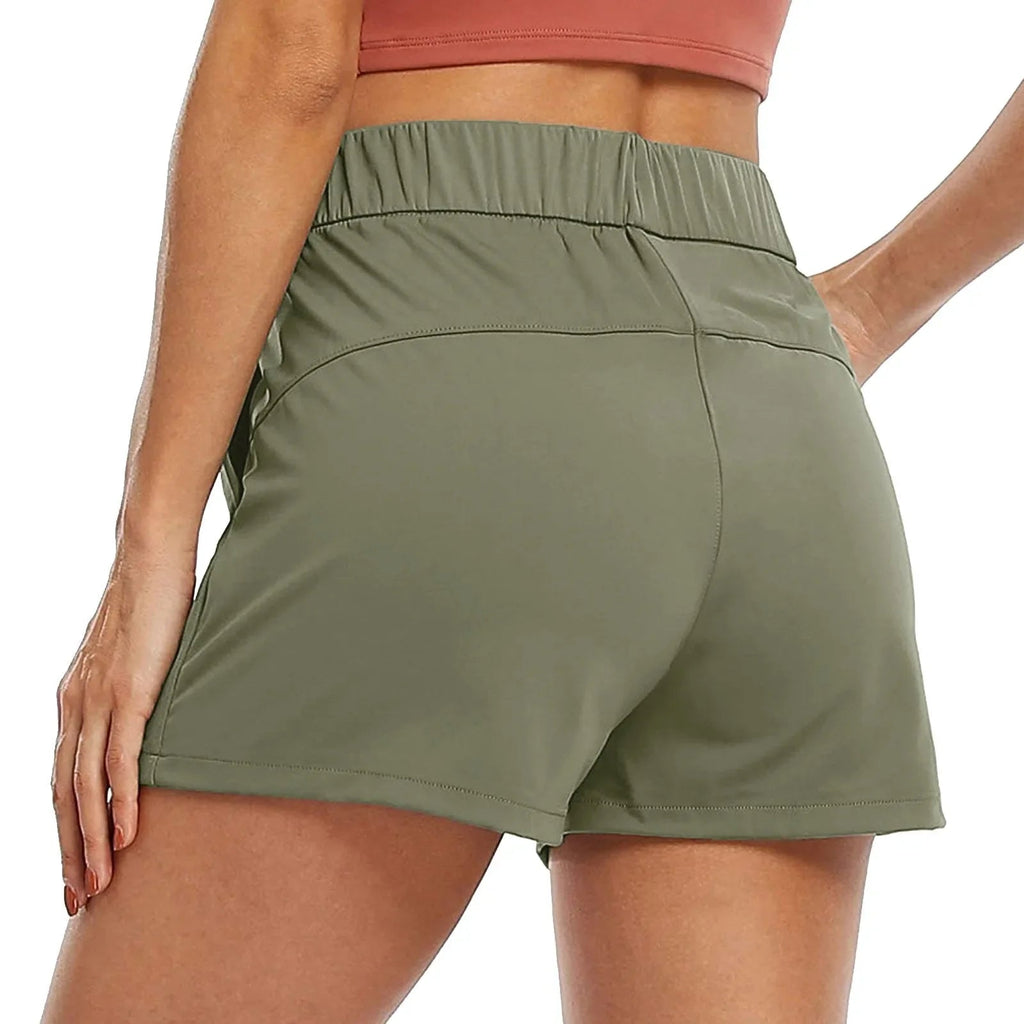 Lace Up Cotton Linen Yoga Fitness Short
