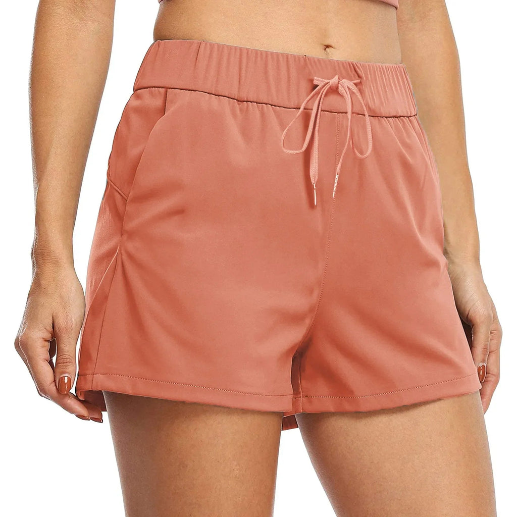 Lace Up Cotton Linen Yoga Fitness Short
