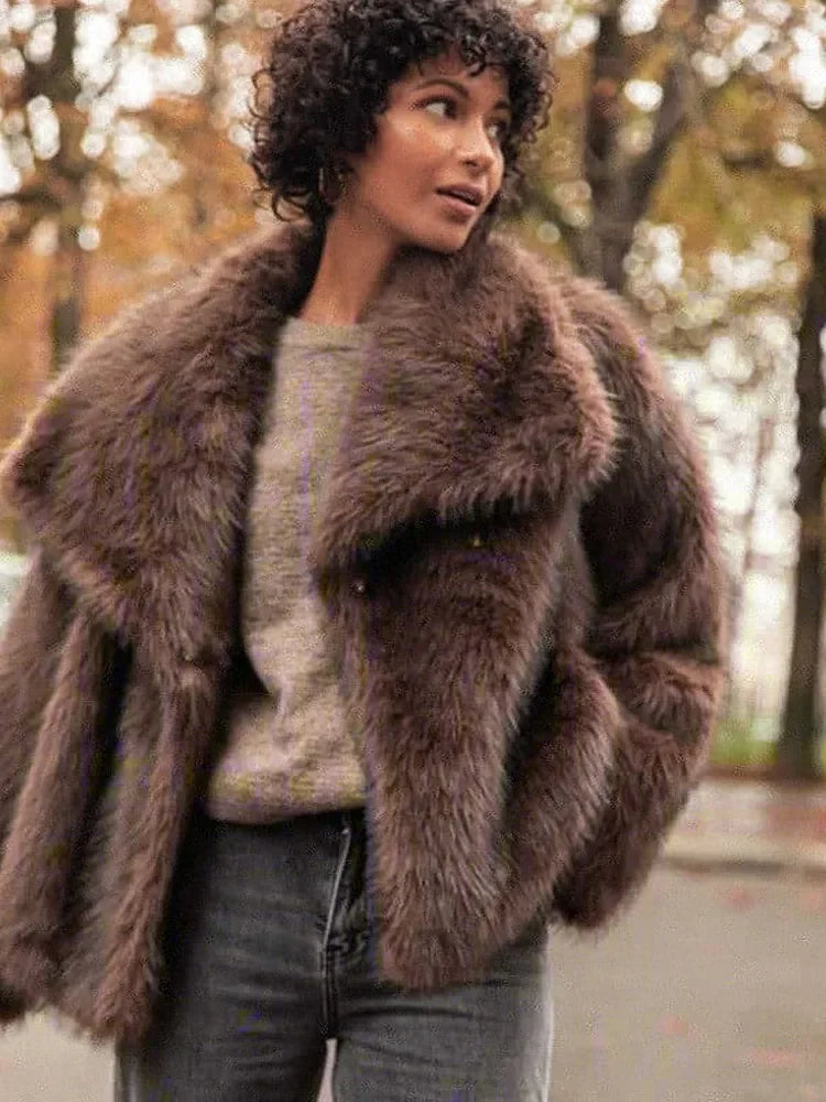 Fox Plush Short Coat